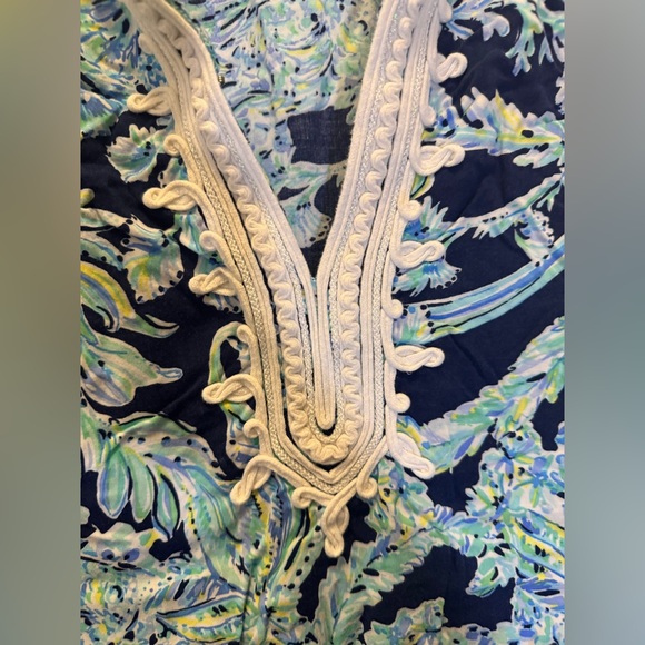 LILLY PULITZER Madia Tunic High Tide Navy Scuba Doo EUC Size Medium EUC - Picture 6 of 9